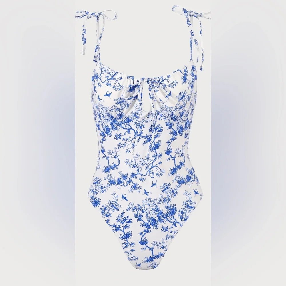 2 NWT Berlook size Medium One Piece Bathing Suits - Picture 3 of 7